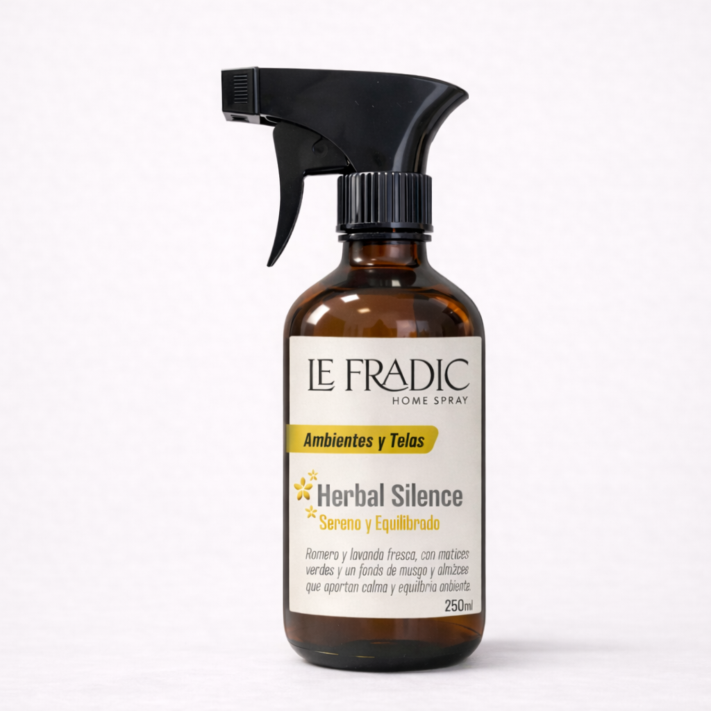 Aromatizante en Spray Herbal Silence, Le Fradic - Aroma herbal relajante ideal para dormitorios y espacios de calma, ideal para uso en Hogar, Hoteles, centros medicos y airbnb