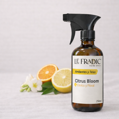 Home Spray Citrus Bloom, Aroma cítrico floral equilibrado, fragancias premium para el hogar - Le Fradic - Chile