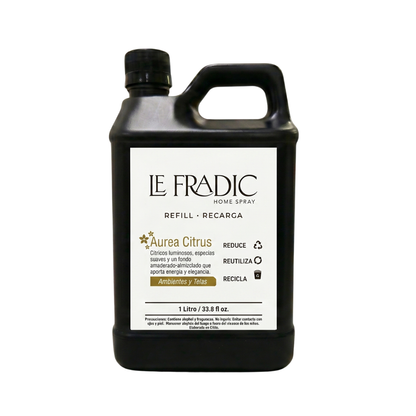 Envase refill 1 litro aroma Herbal Aurea Citrus - Le Fradic - Chile