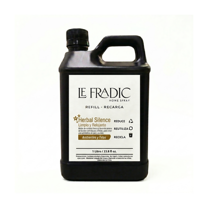 Envase refill 1 litro aroma Herbal Silence - Le Fradic - Chile